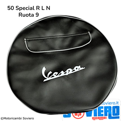 Copriruota nero con scritta - nero,