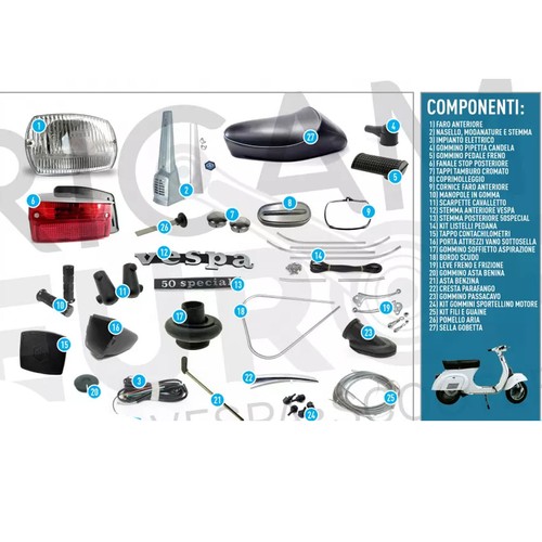 Kit restauro completo - completo, manopole